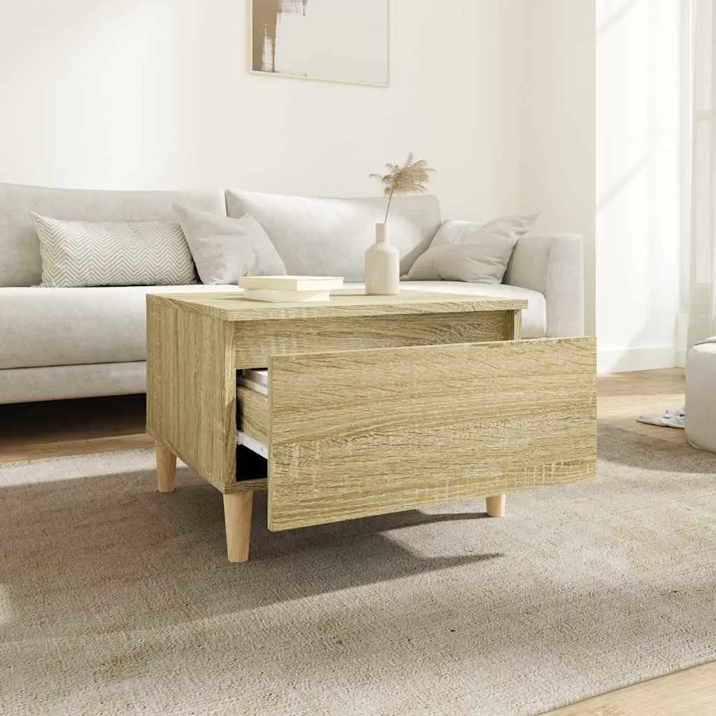 End Table Side Tables 2 Piece Brown Engineered Wood Storage Drawer Living Room