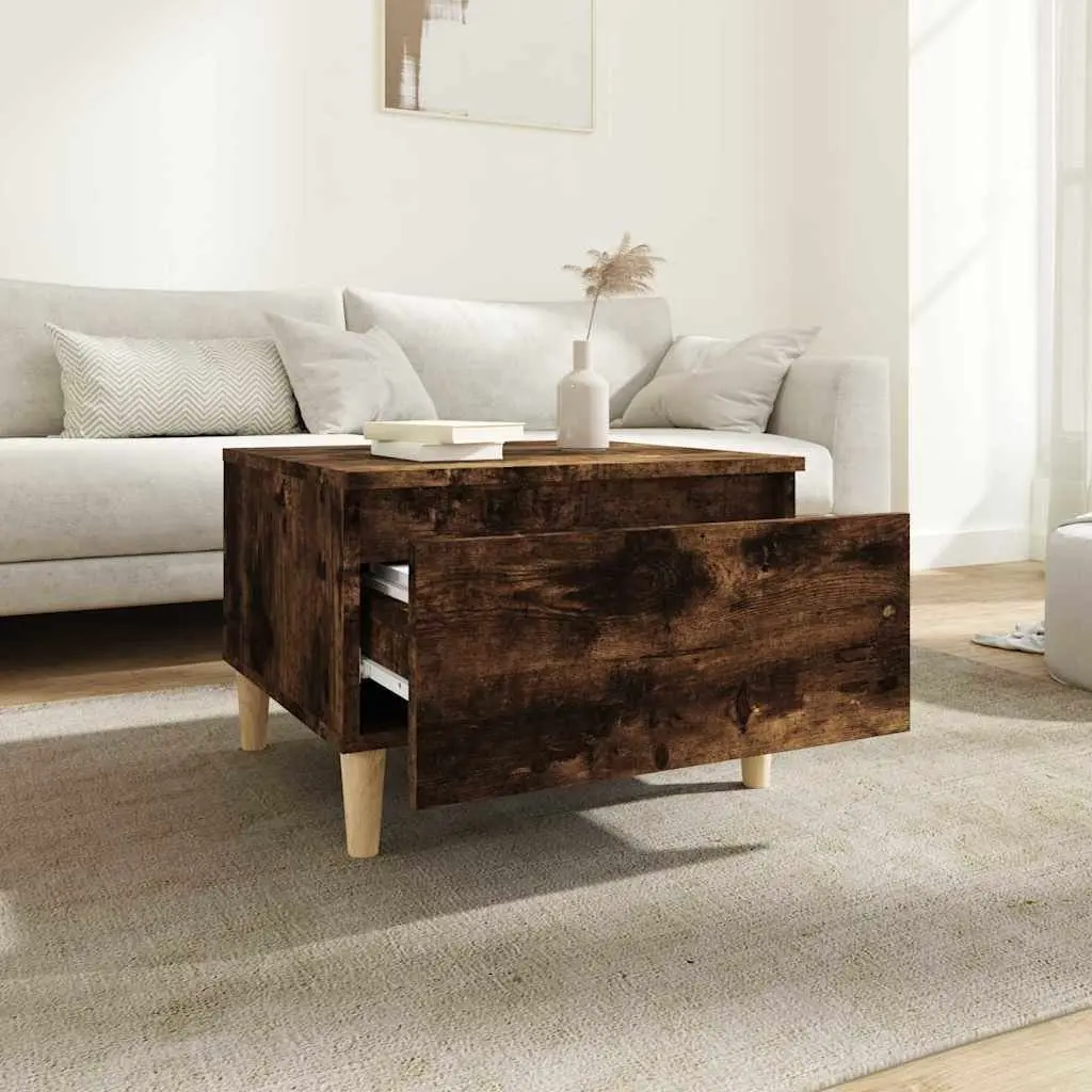 End Table Side Table with Drawer Storage Brown Scandinavian Accent Furniture