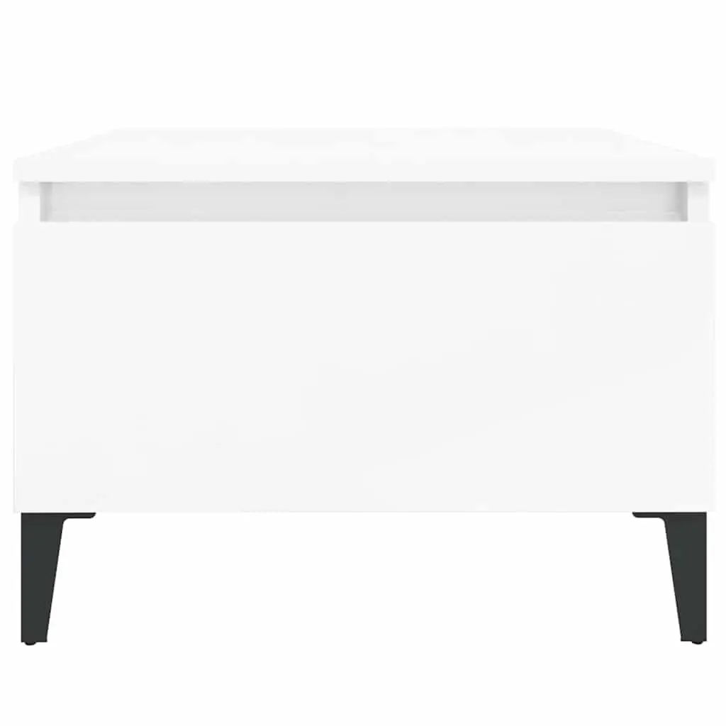 Side Tables Set of 2 for Living Room Bedroom High Gloss White 50x46x35cm