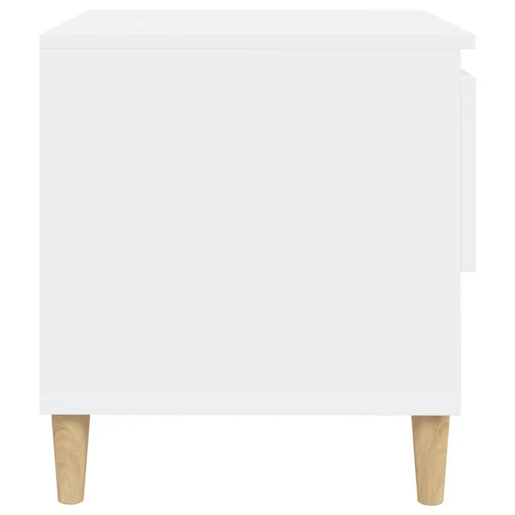 Bedside Tables Set of 2 White 50x46x50 cm Storage Nightstands Engineered Wood