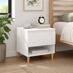 Specifications for White High Gloss Bedside Table