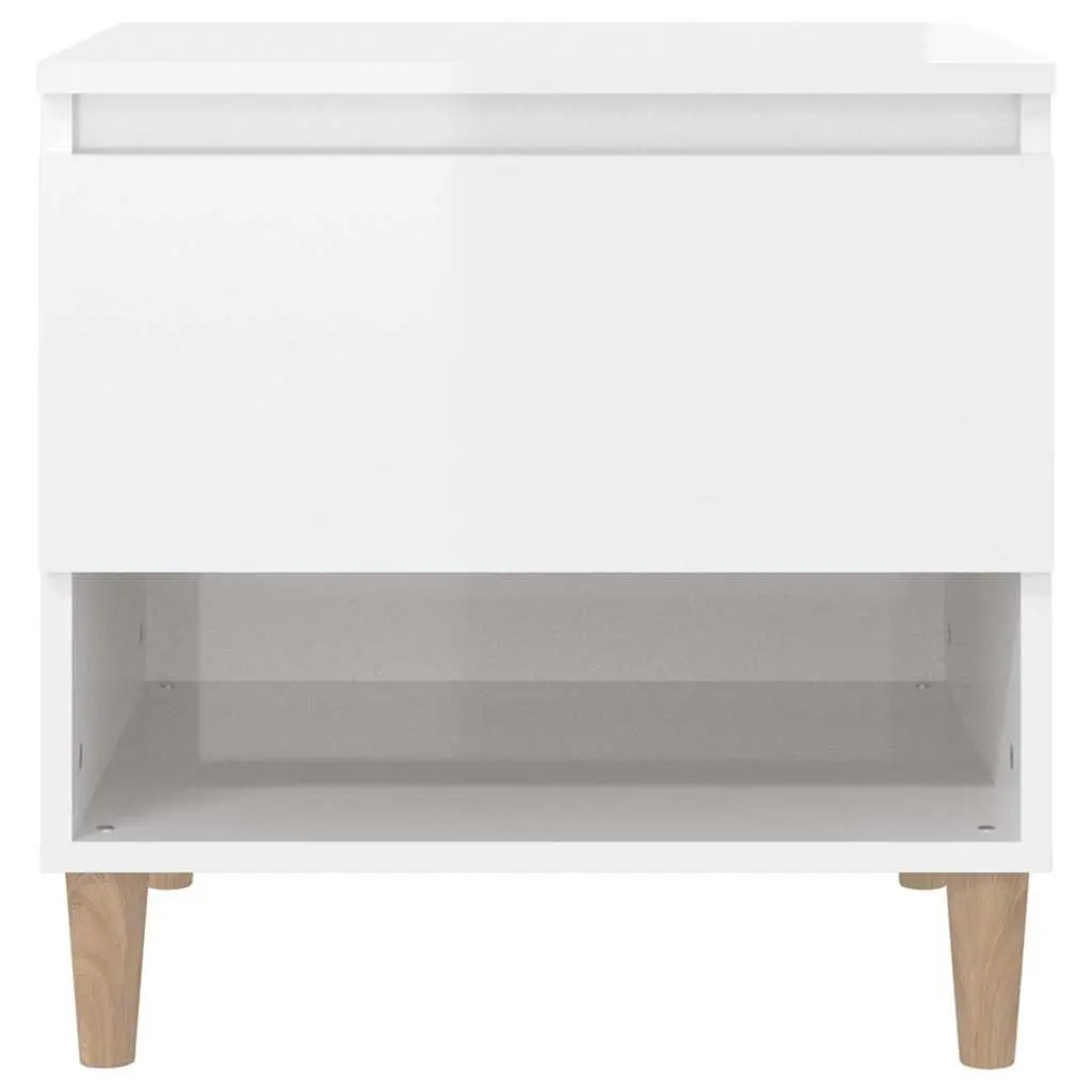 White High Gloss Bedside Table