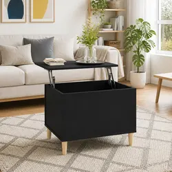 Coffee Table Specifications: Lift-Top Black 60x44.5x45 cm