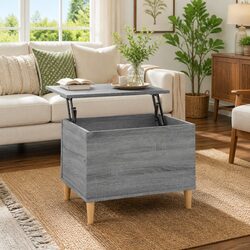 Grey Coffee Table Specifications: Lift-Top, Engineered Wood