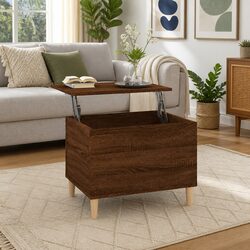 Brown Oak Coffee Table: Dimensions 60x44.5x45cm
