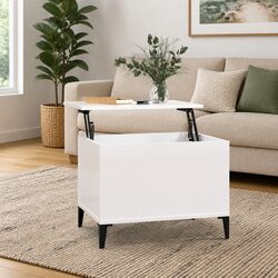 Coffee Table Specifications: 60x44.5x45 cm, White