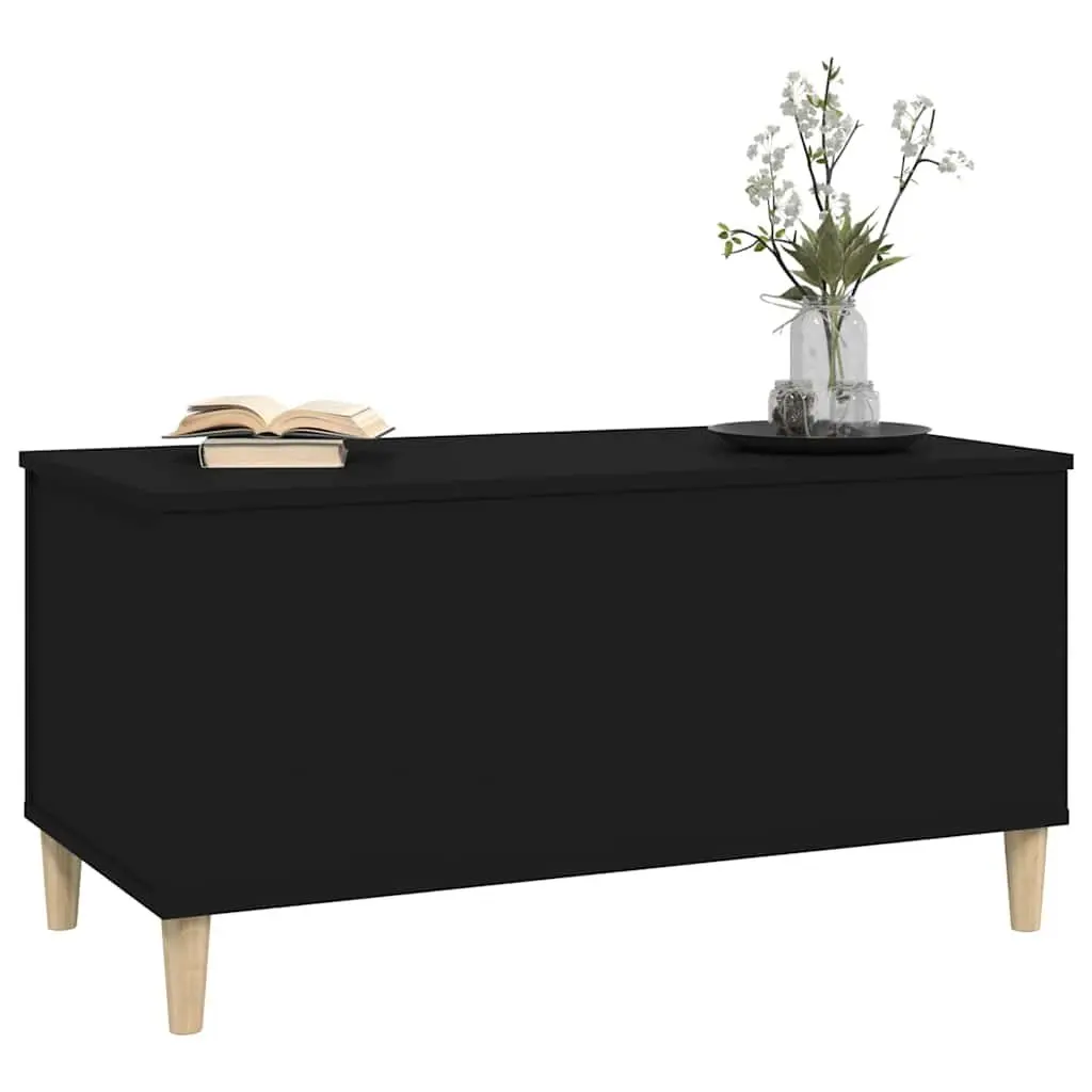 Lift Top Coffee Table Living Room Black Engineered Wood