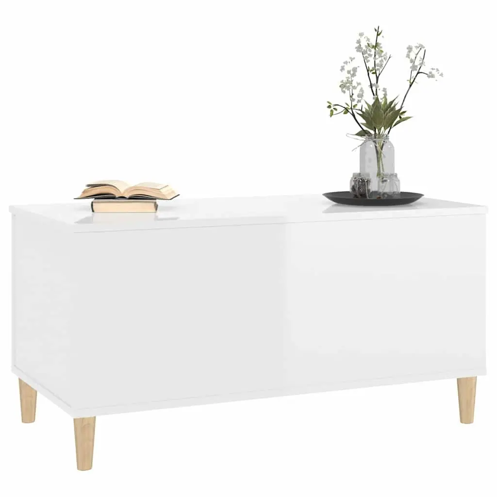 Coffee Table for Living Room Lift Top White High Gloss 90x44.5x45cm