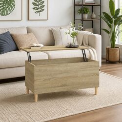 Lift-Top Coffee Table Specifications: Brown, 90 x 44.5 x 45 cm