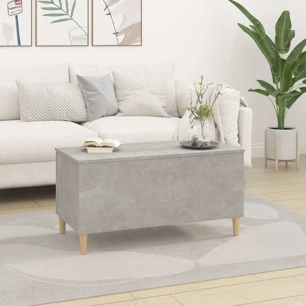 Lift Top Coffee Table for Living Room Grey Engineered Wood