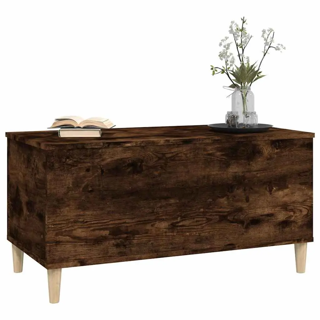 Lift Top Coffee Table for Living Room Smoked Oak Brown 90 x 44.5 x 45 cm
