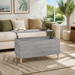 Dimensions of Grey Lift-Top Coffee Table - 90 x 44.5 x 45 cm