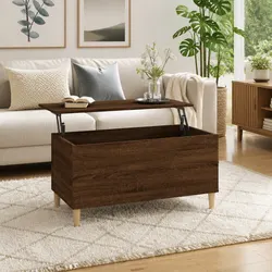 Coffee Table Specifications: Lift-Top Brown Oak 90x44.5x45cm