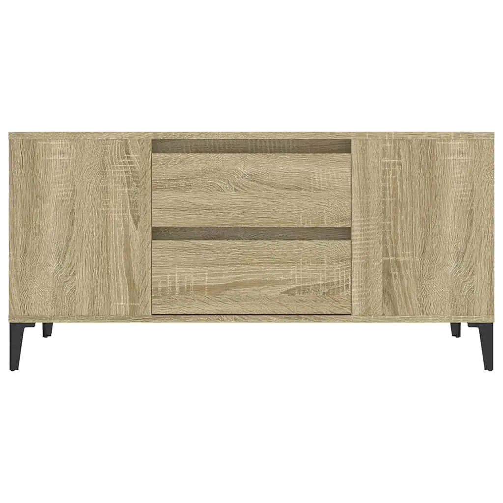TV Cabinet for Living Room Sonoma Oak Brown Engineered Wood 102 x 44.5 x 50 cm