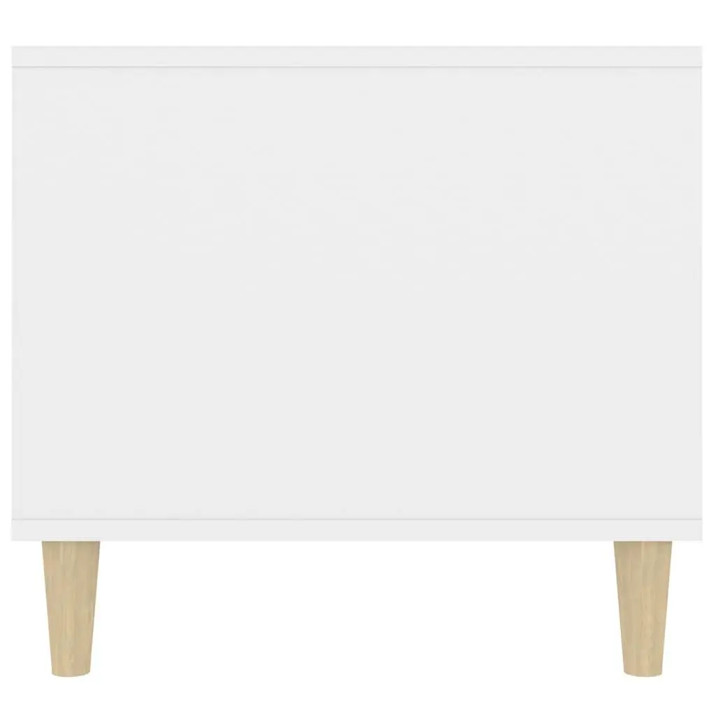 Coffee Table for Living Room White 90x49x45 cm with Drawer Storage Compartments Engineered Wood