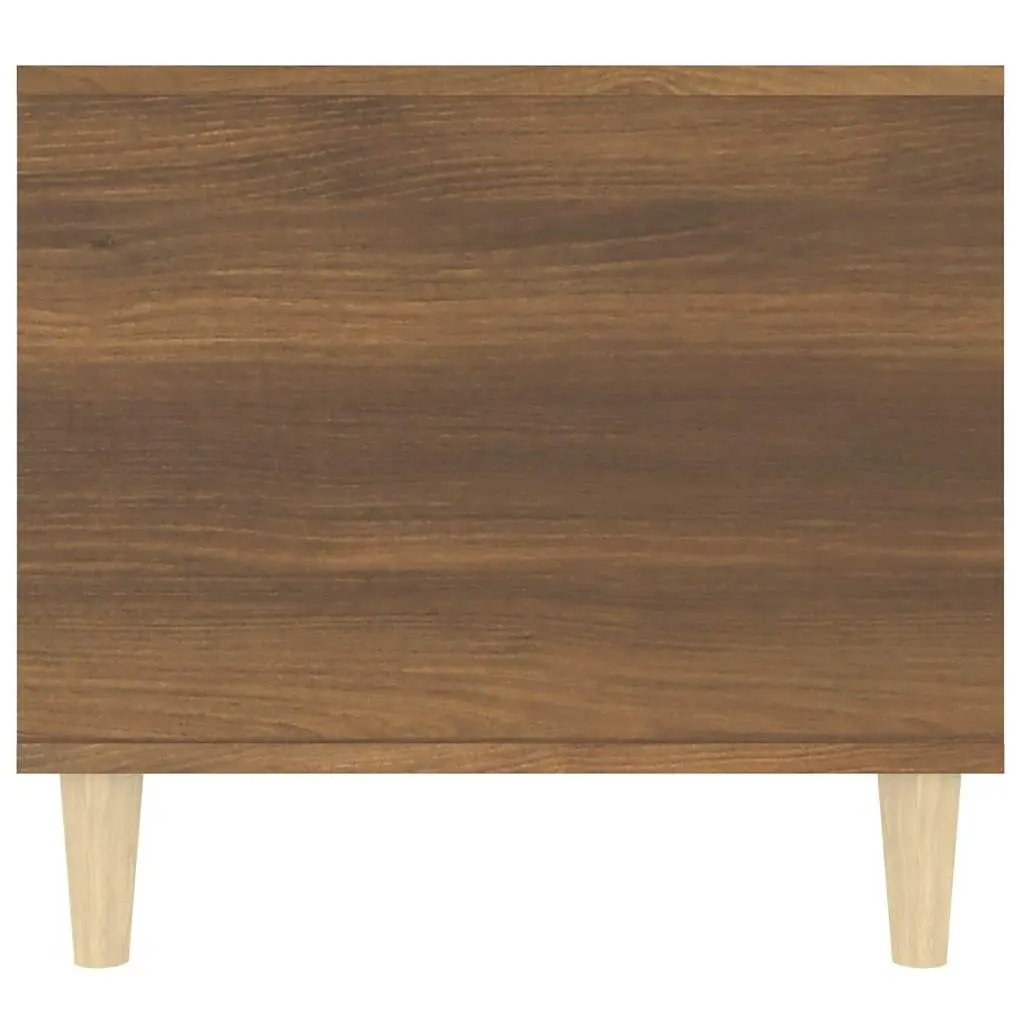 Coffee Table Brown Oak Open Compartment Storage Drawer Living Room Accent