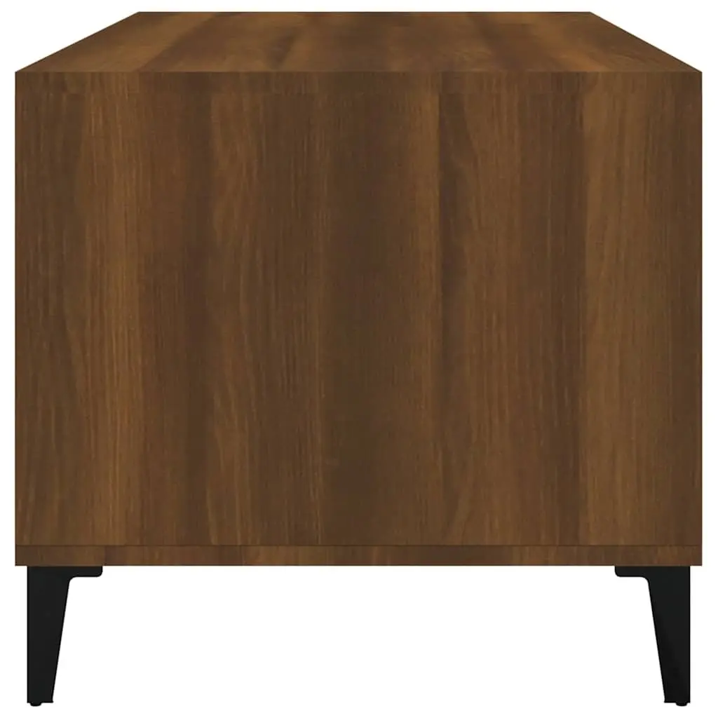 Coffee Table Brown Oak 90x49x45 cm Living Room Furniture Storage Display