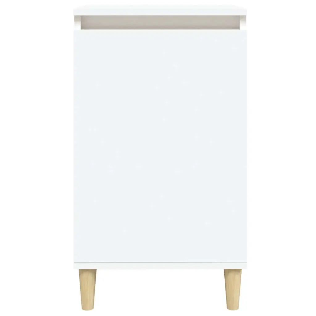 Bedside Cabinet White 40x35x70cm Nightstand Side Table with Door Storage