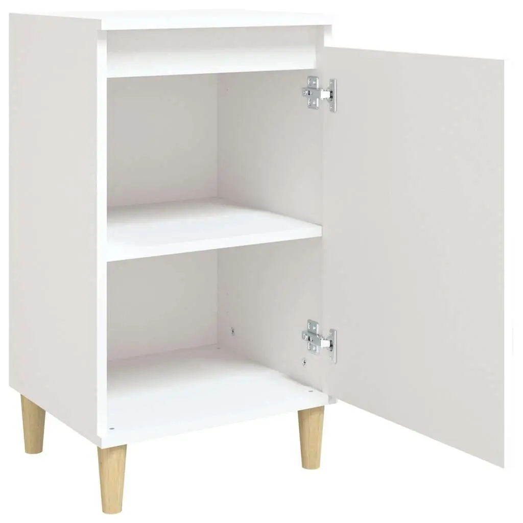 Bedside Cabinet for Bedroom 40x35x70 cm White Engineered Wood Nightstand Storage 2 Piece
