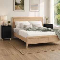 2-Piece Black Bedside Cabinet Set - Dimensions 40x35x70 cm