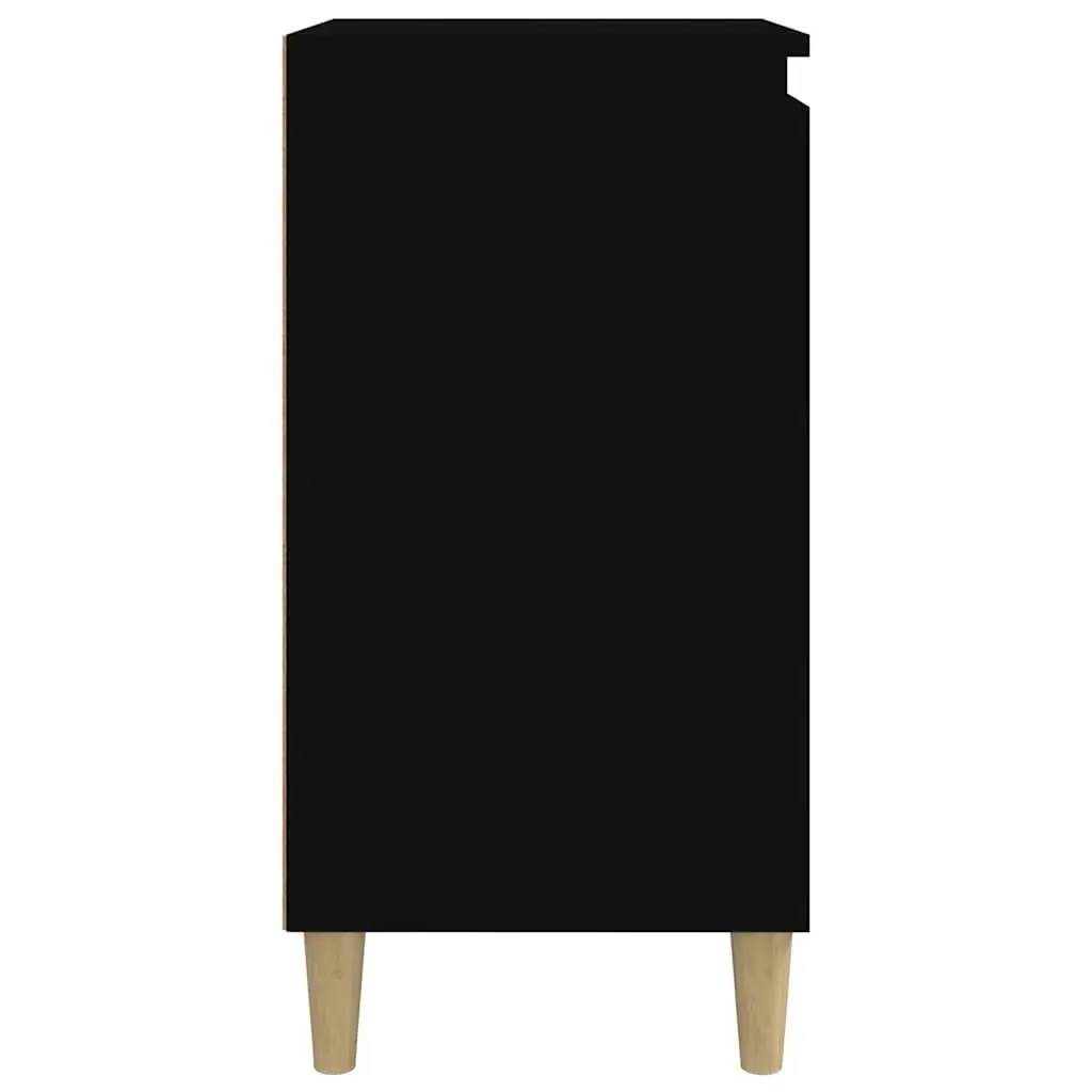 Bedside Cabinet Set for Bedroom Storage Black 40x35x70 cm Engineered Wood Nightstand