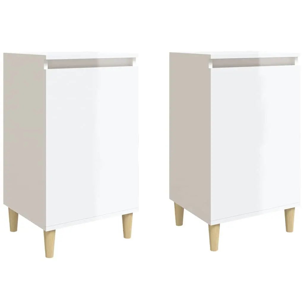 White High Gloss Bedside Cabinets