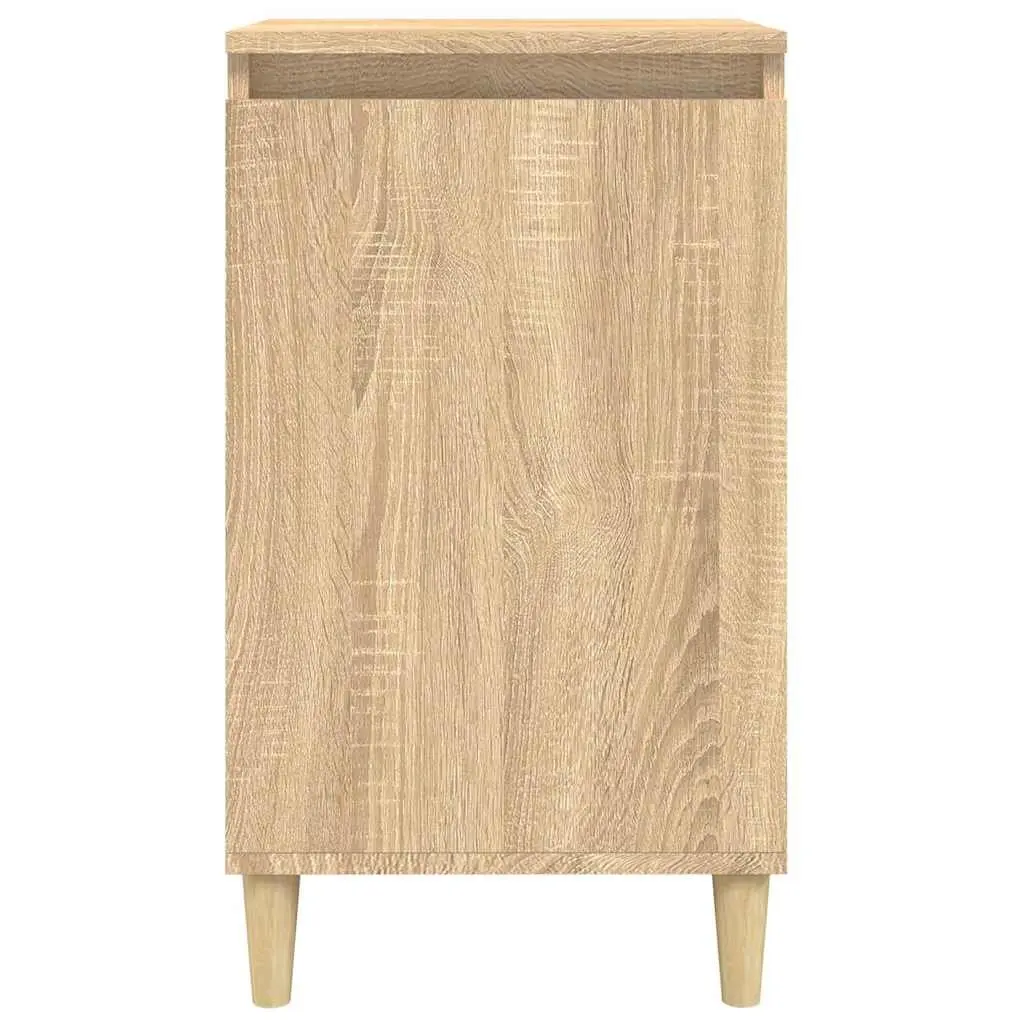 Bedside Cabinets 2 Piece Bedroom Storage Brown Engineered Wood 40x35x70 cm