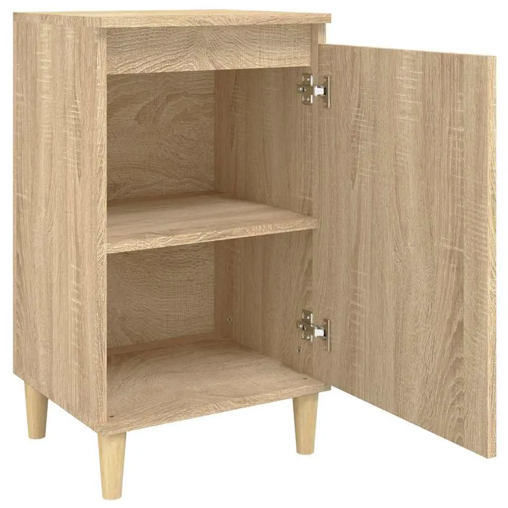 Bedside Cabinets 2 Piece Bedroom Storage Brown Engineered Wood 40x35x70 cm