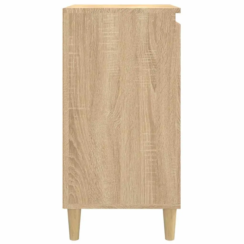 Bedside Cabinets 2 Piece Bedroom Storage Brown Engineered Wood 40x35x70 cm