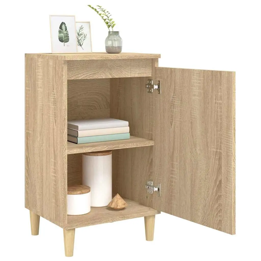 Bedside Cabinets 2 Piece Bedroom Storage Brown Engineered Wood 40x35x70 cm