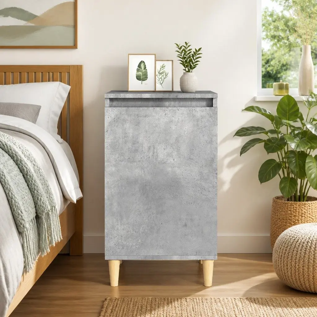 Grey Bedside Cabinet 40x35x70 cm