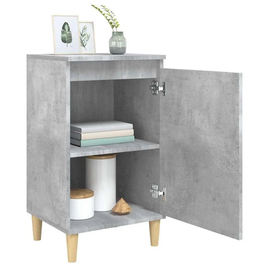 Bedside Cabinets 2 pcs Grey 40x35x70 cm Engineered Wood Nightstand Storage