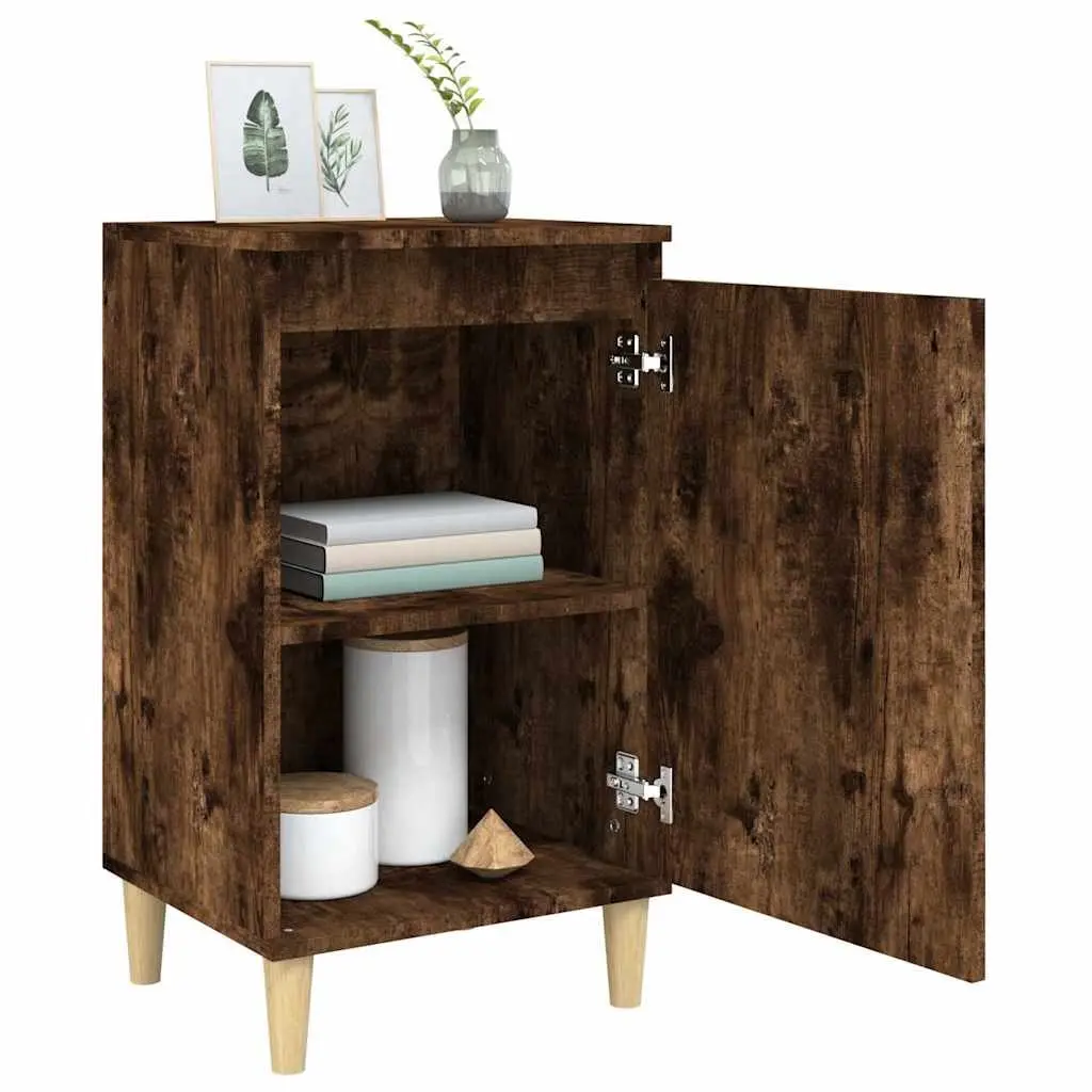 Bedside Cabinets 2 pcs Bedroom Storage Brown Engineered Wood 40x35x70cm