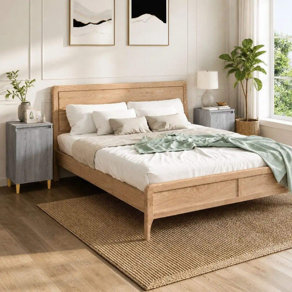 Grey Sonoma Bedside Cabinet 40x35x70 cm