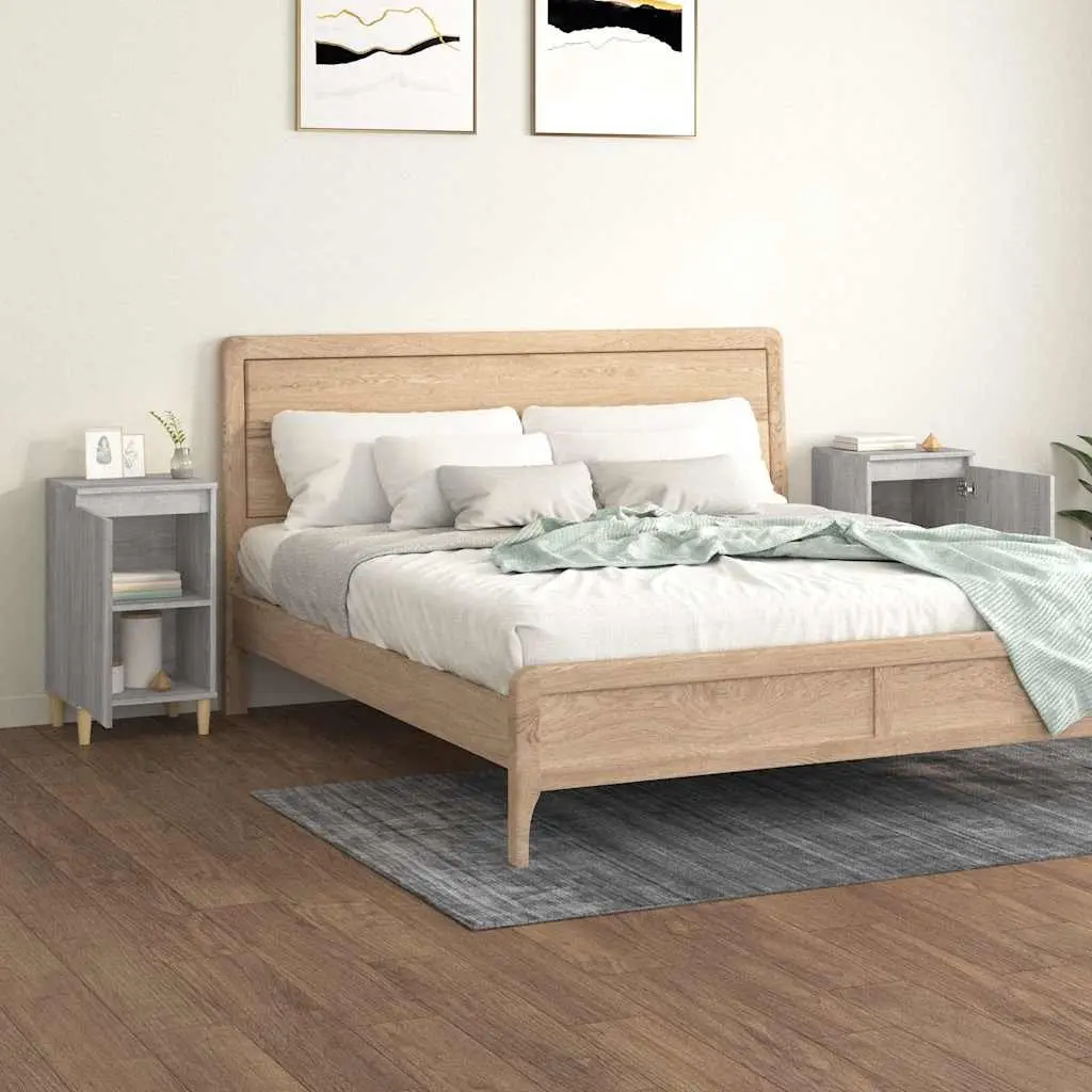Grey Sonoma Bedside Cabinet 40x35x70 cm