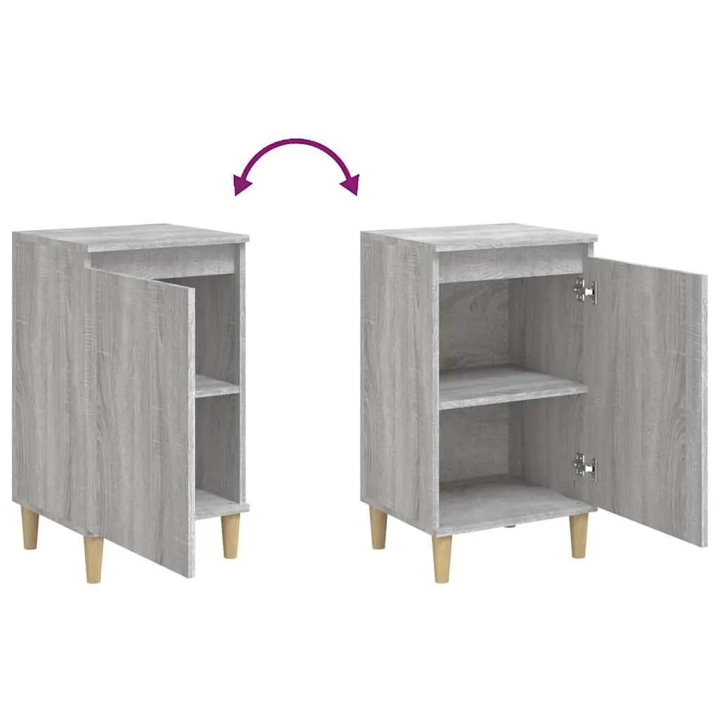 Grey Sonoma Bedside Cabinet 40x35x70 cm