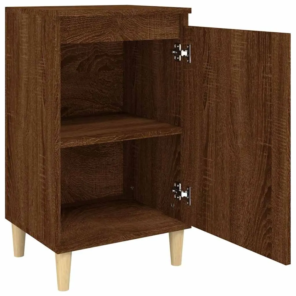 Brown Oak Bedside Cabinet