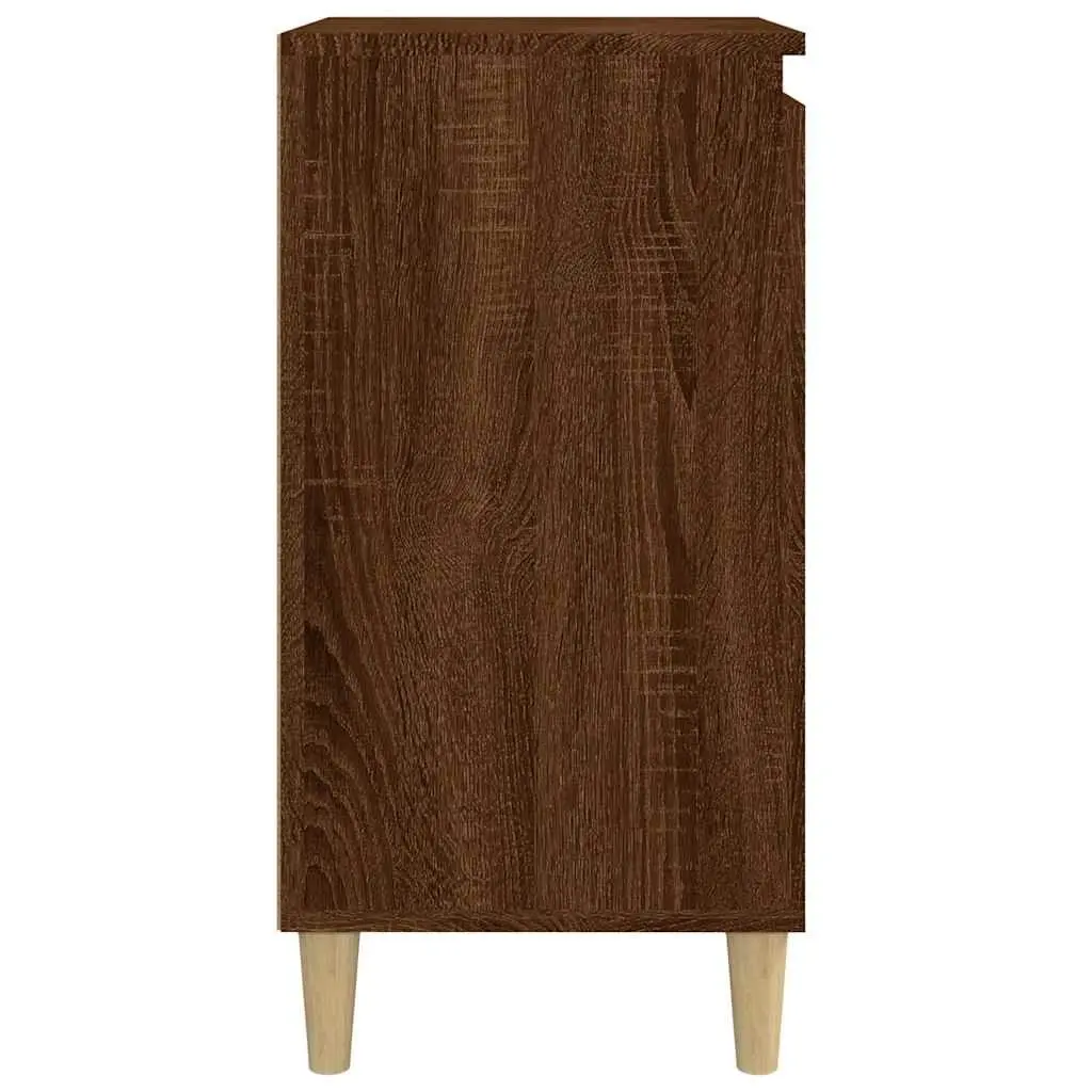 Brown Oak Bedside Cabinet