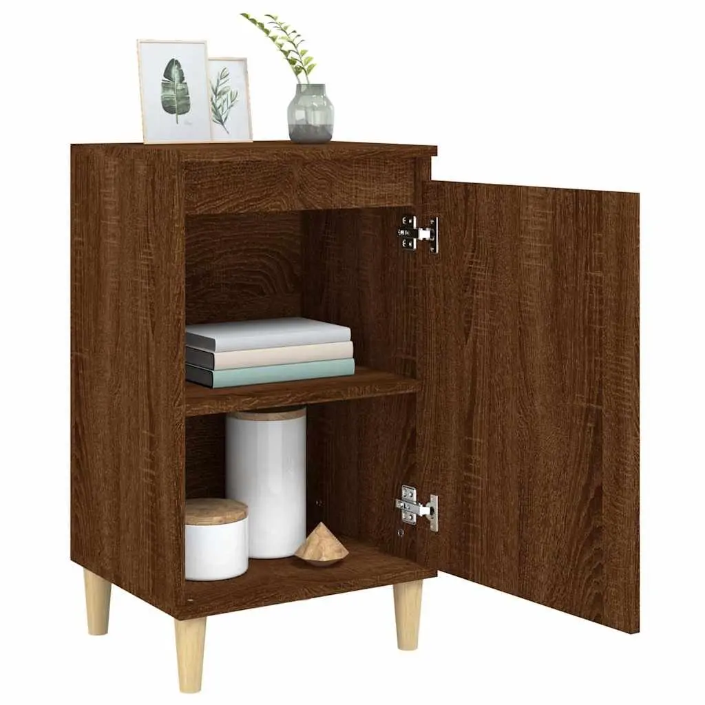 Brown Oak Bedside Cabinet