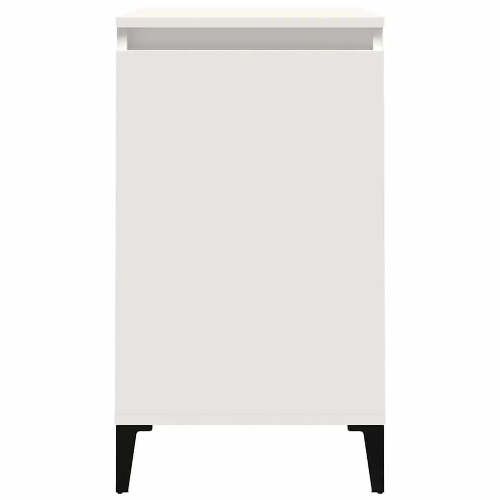 White Engineered Wood Bedside Cabinet 40Lx35Wx70H cm