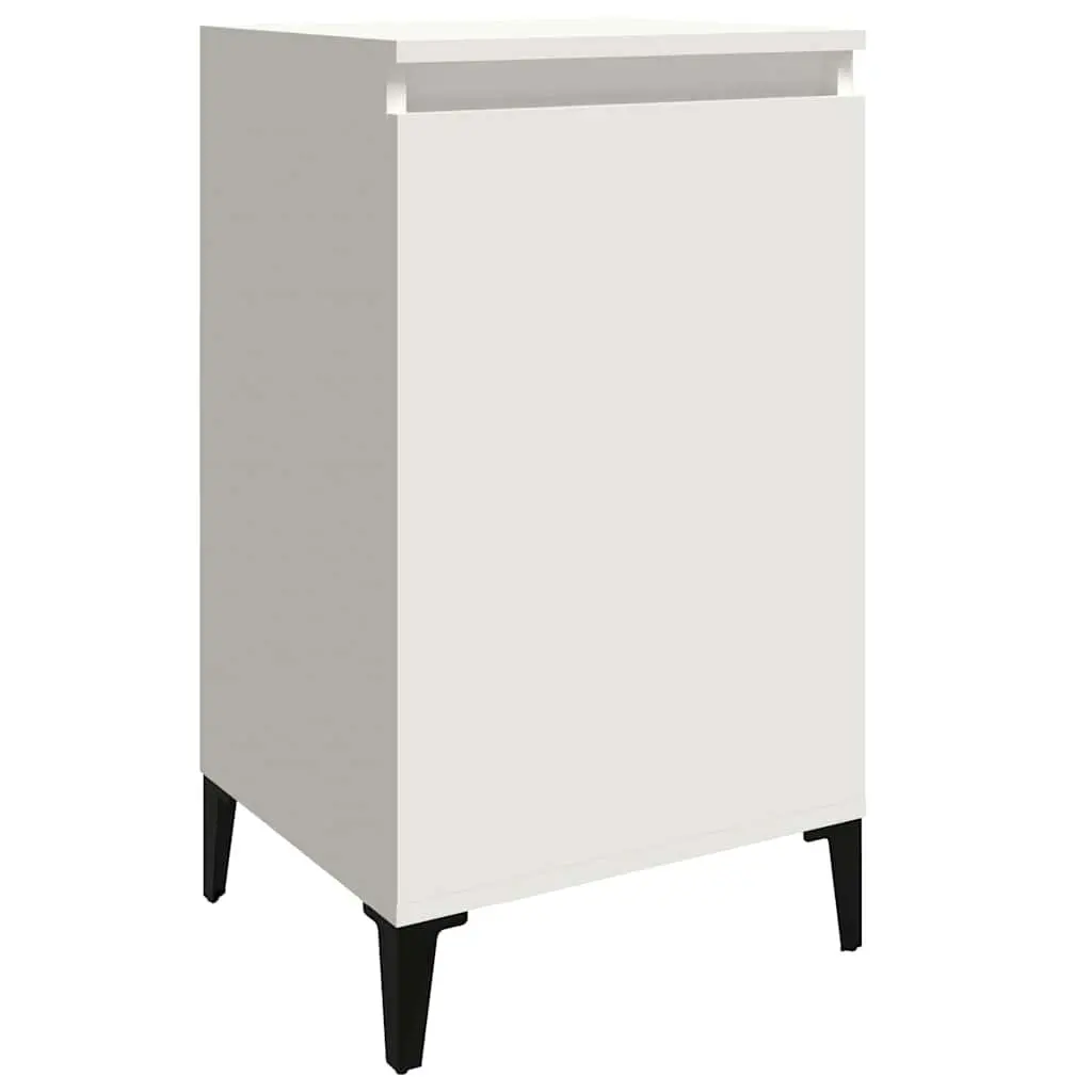 Bedside Cabinets 2 pcs White Nightstands Bedroom Storage Cabinet with Door 40 x 35 x 70 cm