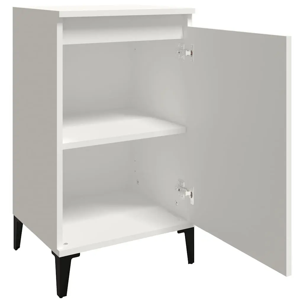 Bedside Cabinets 2 pcs White Nightstands Bedroom Storage Cabinet with Door 40 x 35 x 70 cm