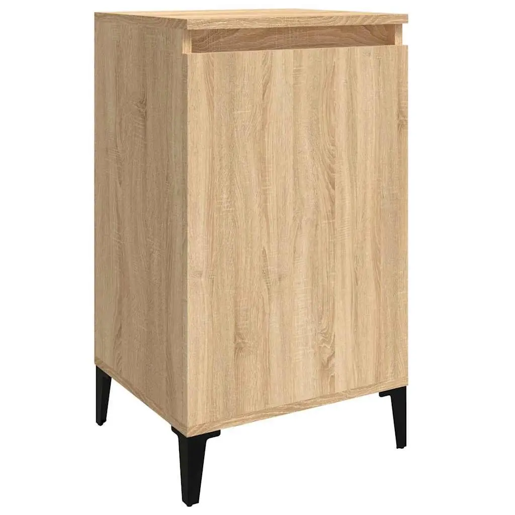 Bedside Cabinet 2 pcs Brown Engineered Wood Nightstand Storage Table 40x35x70cm