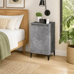 Grey Bedside Cabinet: Dimensions 40 x 35 x 70 cm