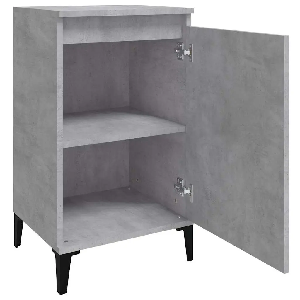 Bedside Cabinet Bedroom Concrete Grey 40x35x70cm