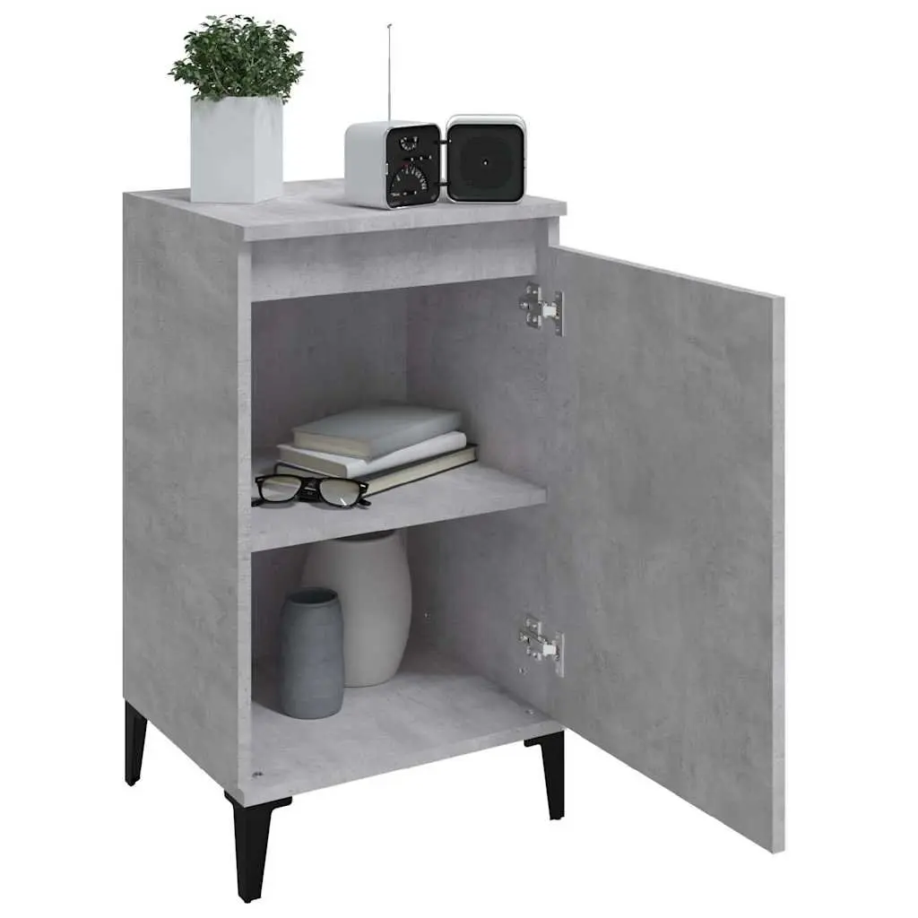 Bedside Cabinet Bedroom Concrete Grey 40x35x70cm