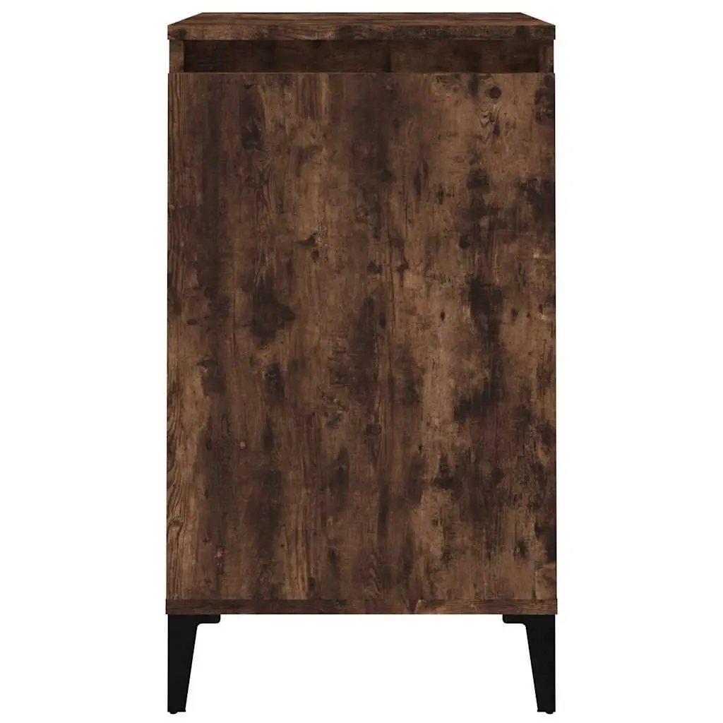 Bedside Cabinets 2 pcs Smoked Oak Nightstands Bedroom Storage 40x35x70 cm