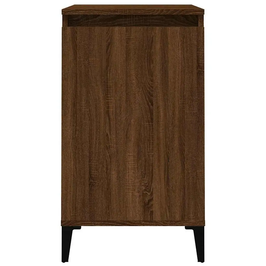 Bedside Cabinets Bedroom 2 Piece Brown Oak Nightstands Storage Cabinet
