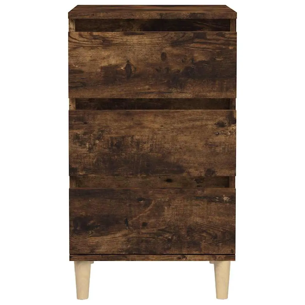 Bedside Cabinet 40x35x70cm Brown 3 Drawer Nightstand Storage Bedroom Furniture