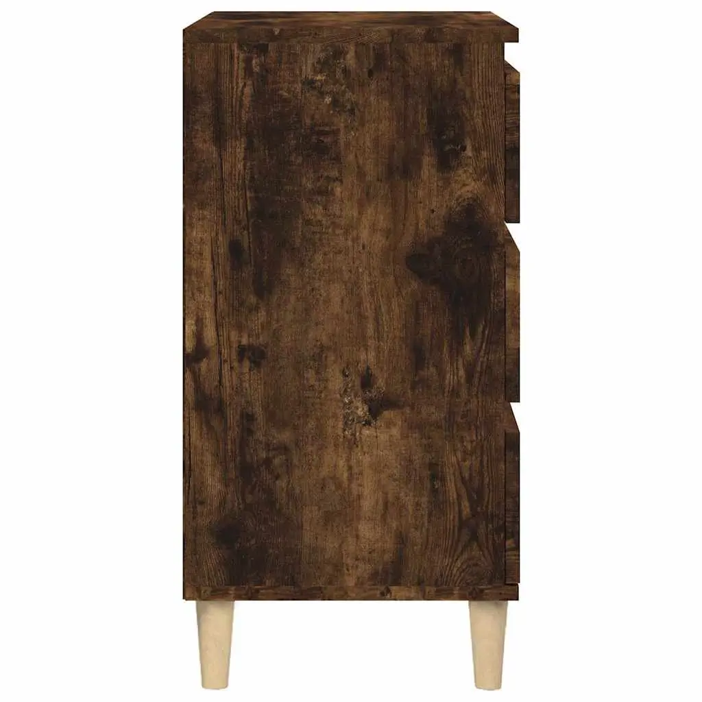 Bedside Cabinet 40x35x70cm Brown 3 Drawer Nightstand Storage Bedroom Furniture